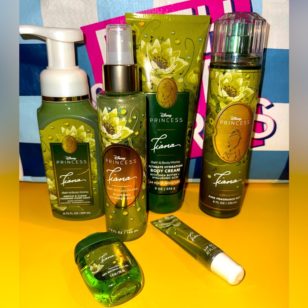 Bath & Body Works X DISNEY PRINCESS TIANA 6PC Collection Bundle. New